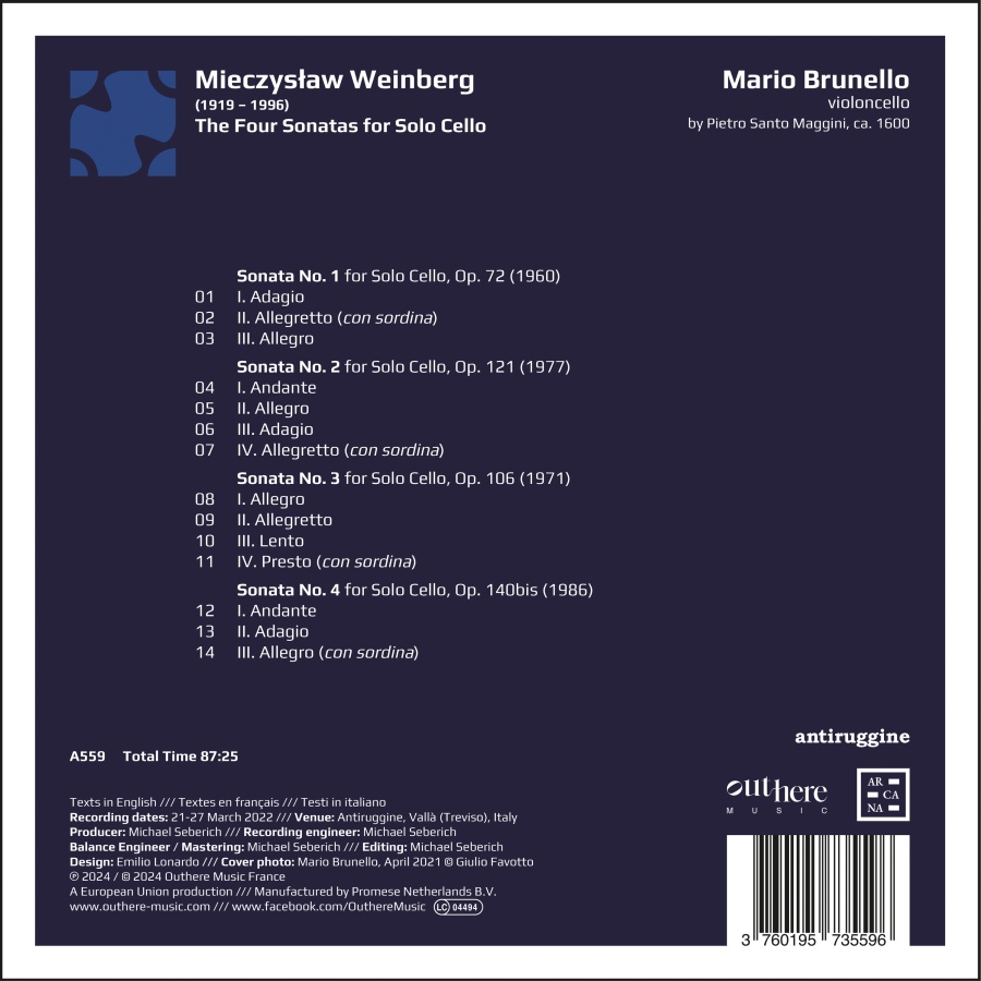 Weinberg: The Four Sonatas for Solo Cello - slide-1