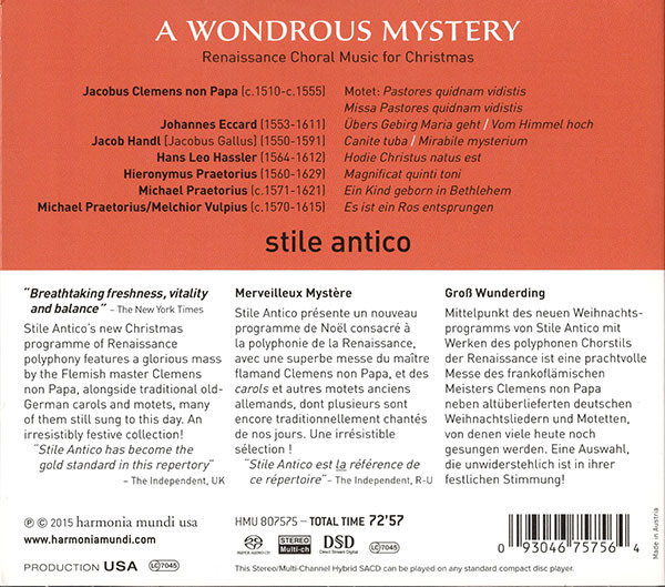 A Wondrous Mystery, Renaissance Choral Music for Christmas - slide-1