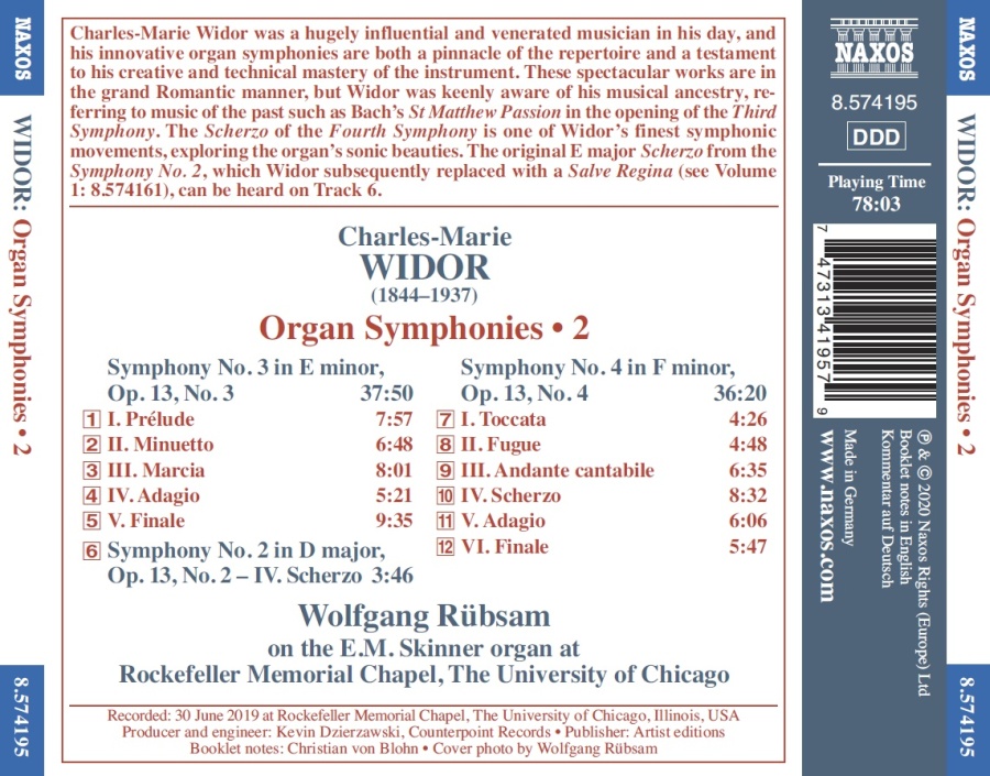 Widor: Organ Symphonies Vol. 2 - slide-1