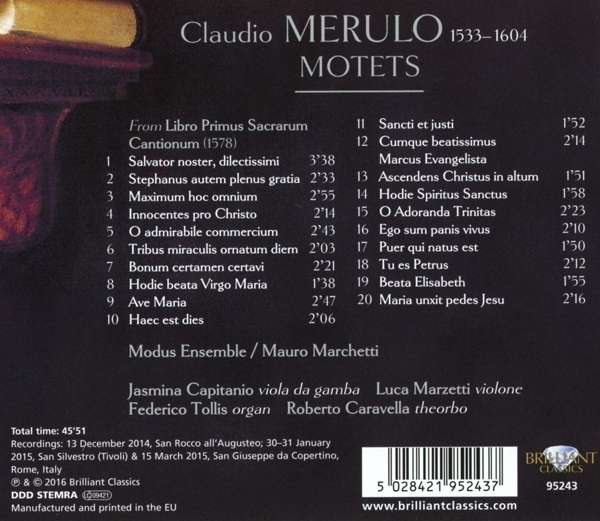 Merulo: Motets - slide-1