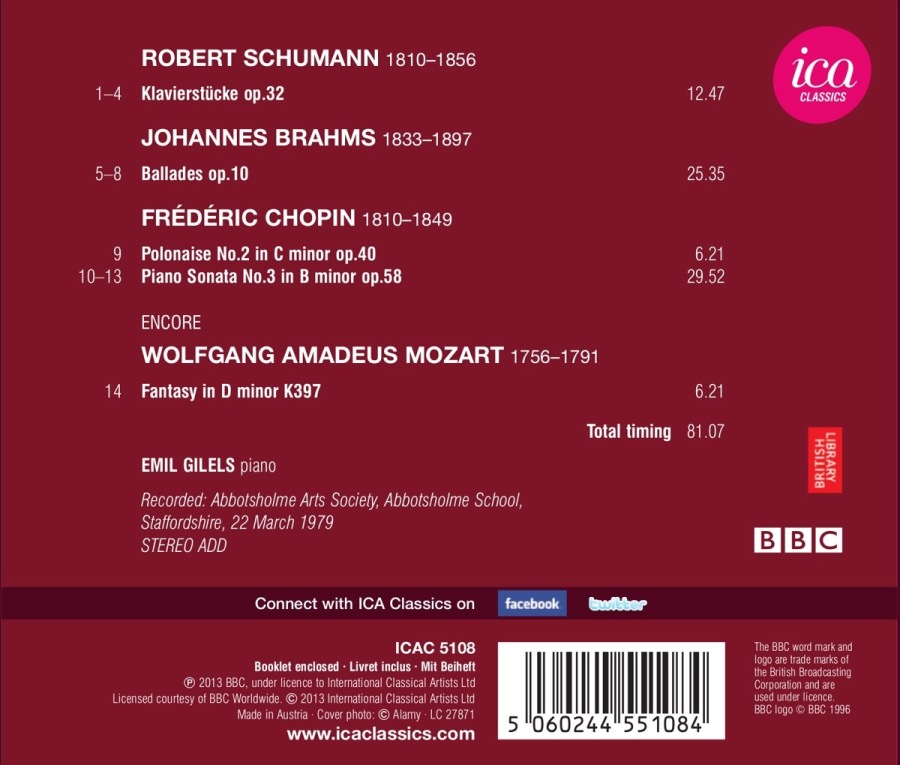 Schumann: 4 Klavierstücke op. 32, Brahms: 4 Ballades op. 10, Chopin: Polonaise No. 2, Piano Sonata No. 3 - slide-1
