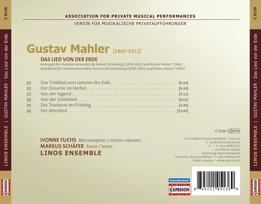 Mahler: Das Lied von der Erde, aranżacja - Arnold Schönberg - slide-1