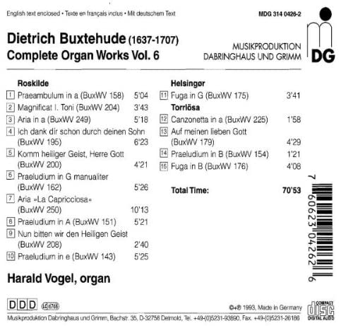Buxtehude: Complete Organ Works vol. 6 - slide-1