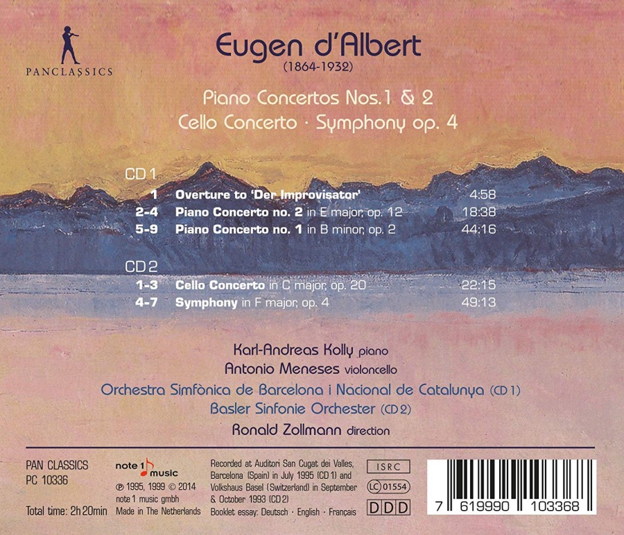 d'Albert: Piano Concertos Nos. 1 and 2; Cello Concerto; Symphony op. 4 - slide-1
