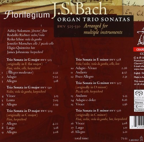 Bach: Organ Trio Sonatas - aranżacja na różne instrumenty - slide-1