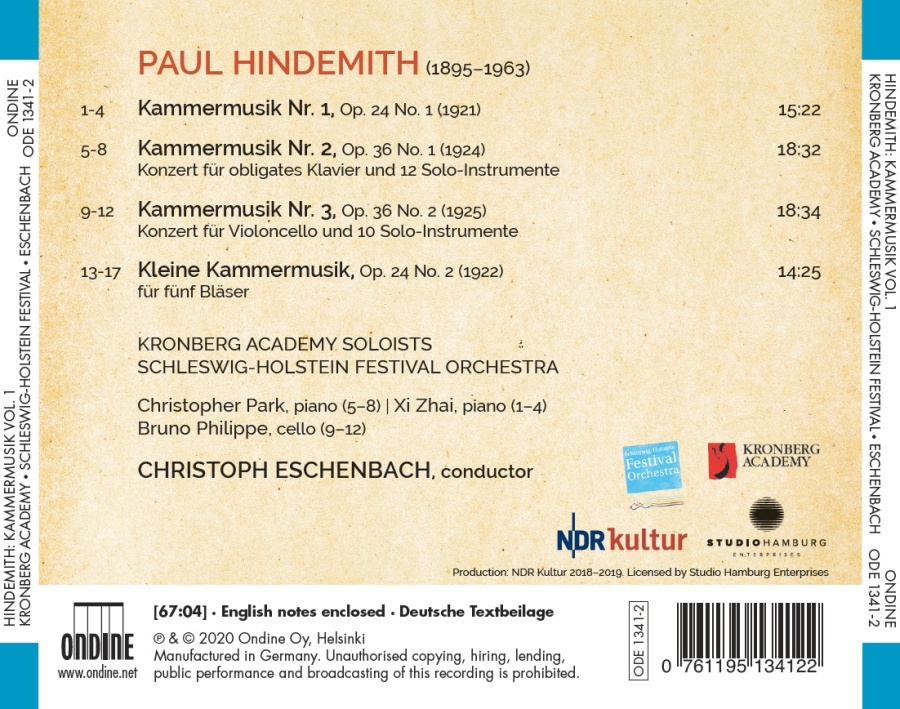 Hindemith: Kammermusik I - III; Kleine Kammermusik - slide-1