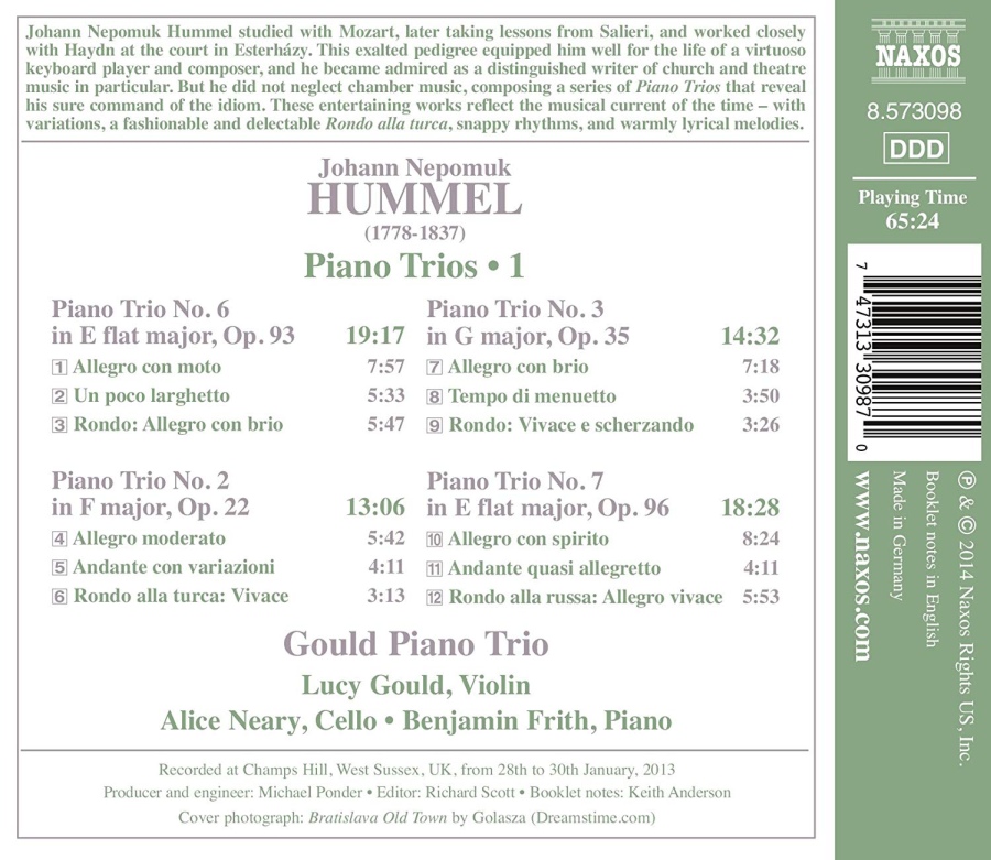 Hummel: Piano Trios Vol. 1 - slide-1
