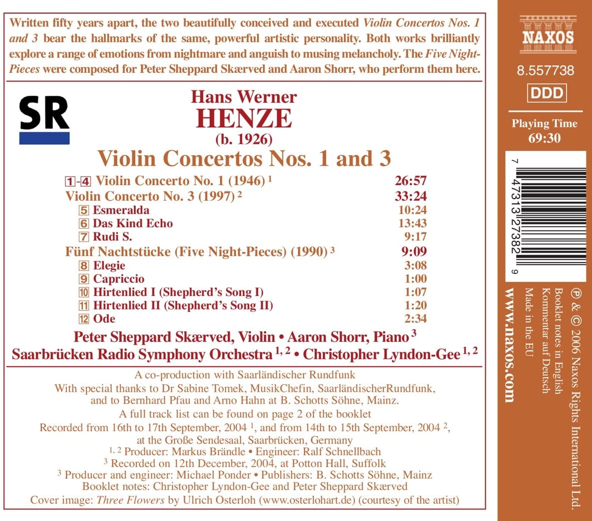 HENZE: Violin concertos nos 1 - 3 - slide-1