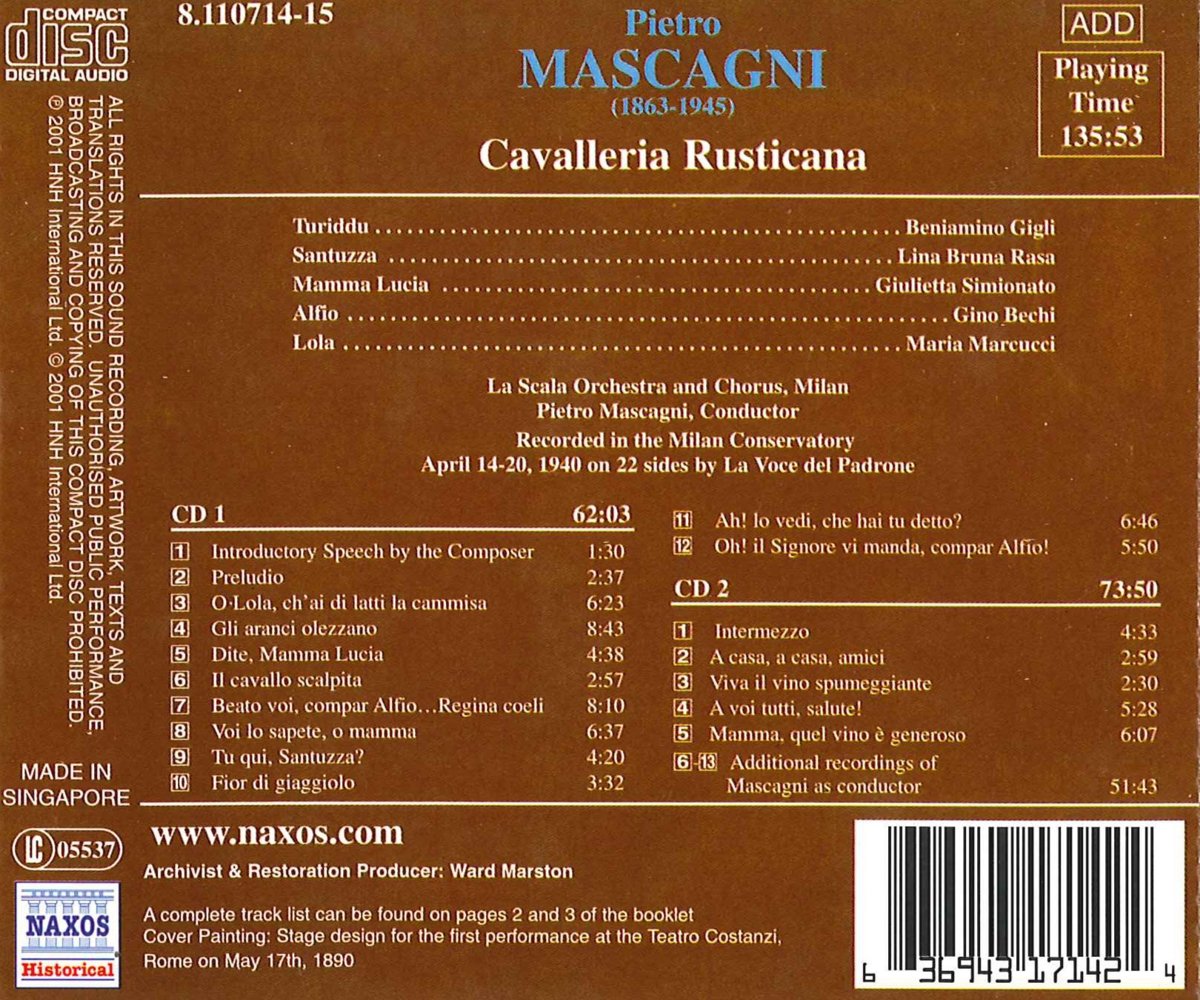 MASCAGNI: Cavalleria Rusticana - slide-1