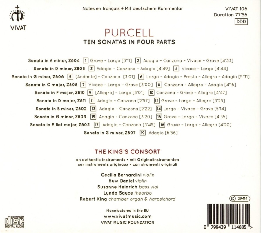 Purcell: Ten Sonatas in Four Parts - slide-1
