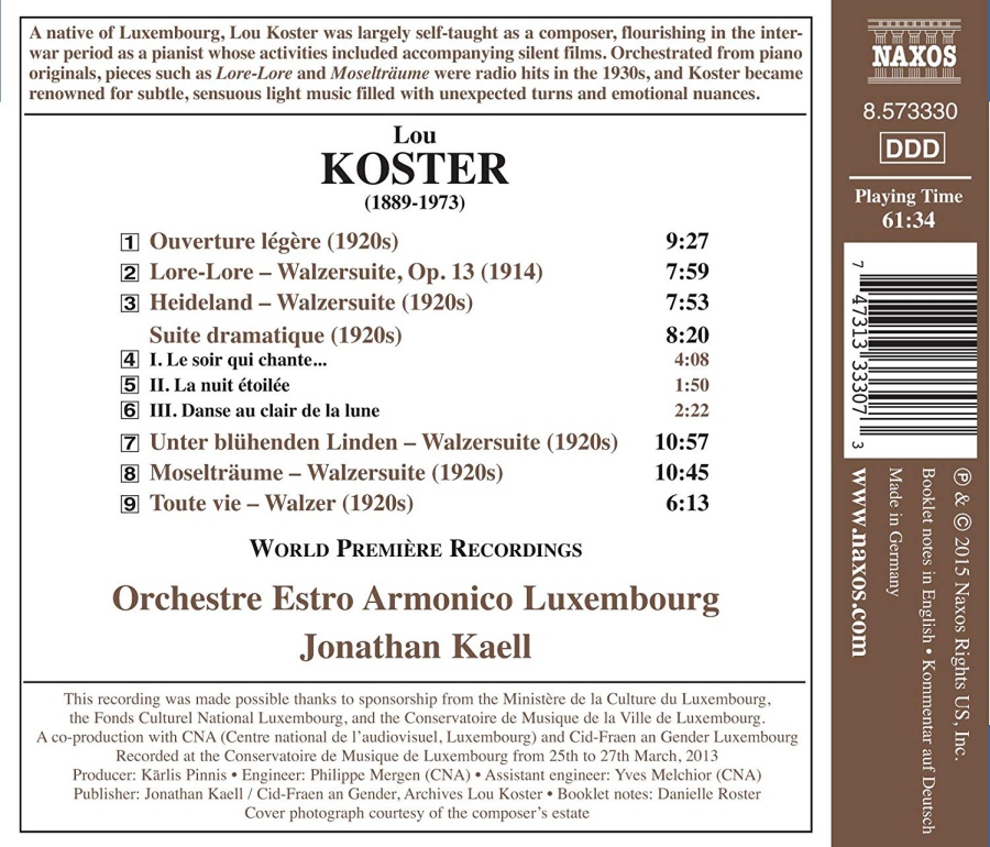 Koster: Suite dramatique, Ouverture légère, Waltz ,Suites - slide-1