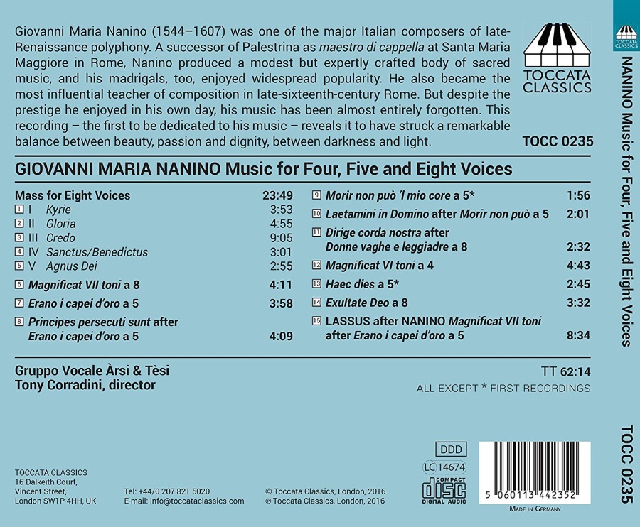 Nanino: Music for 4, 5 and 8 voices - slide-1