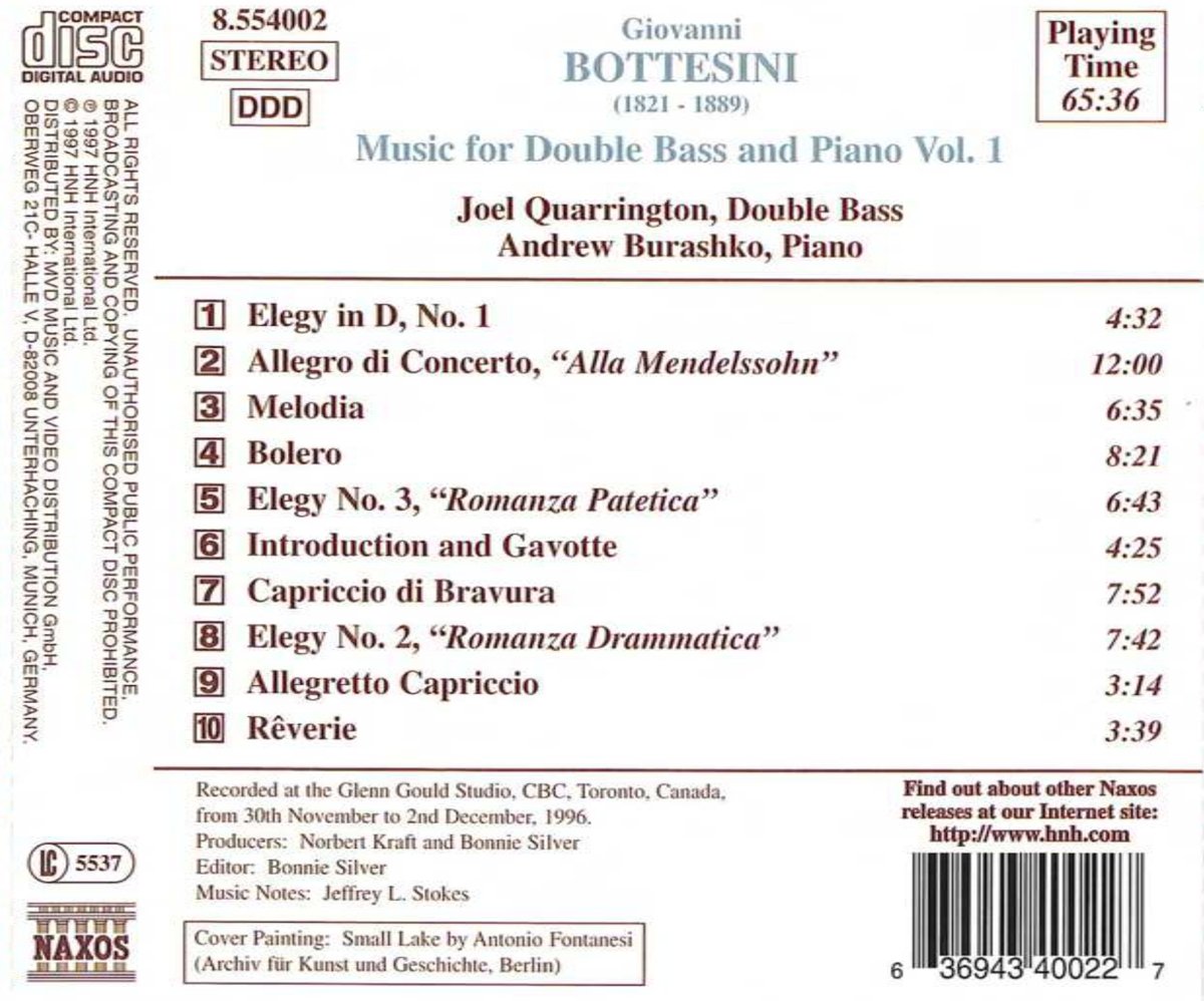 BOTTESINI: Music for Double Bass - slide-1