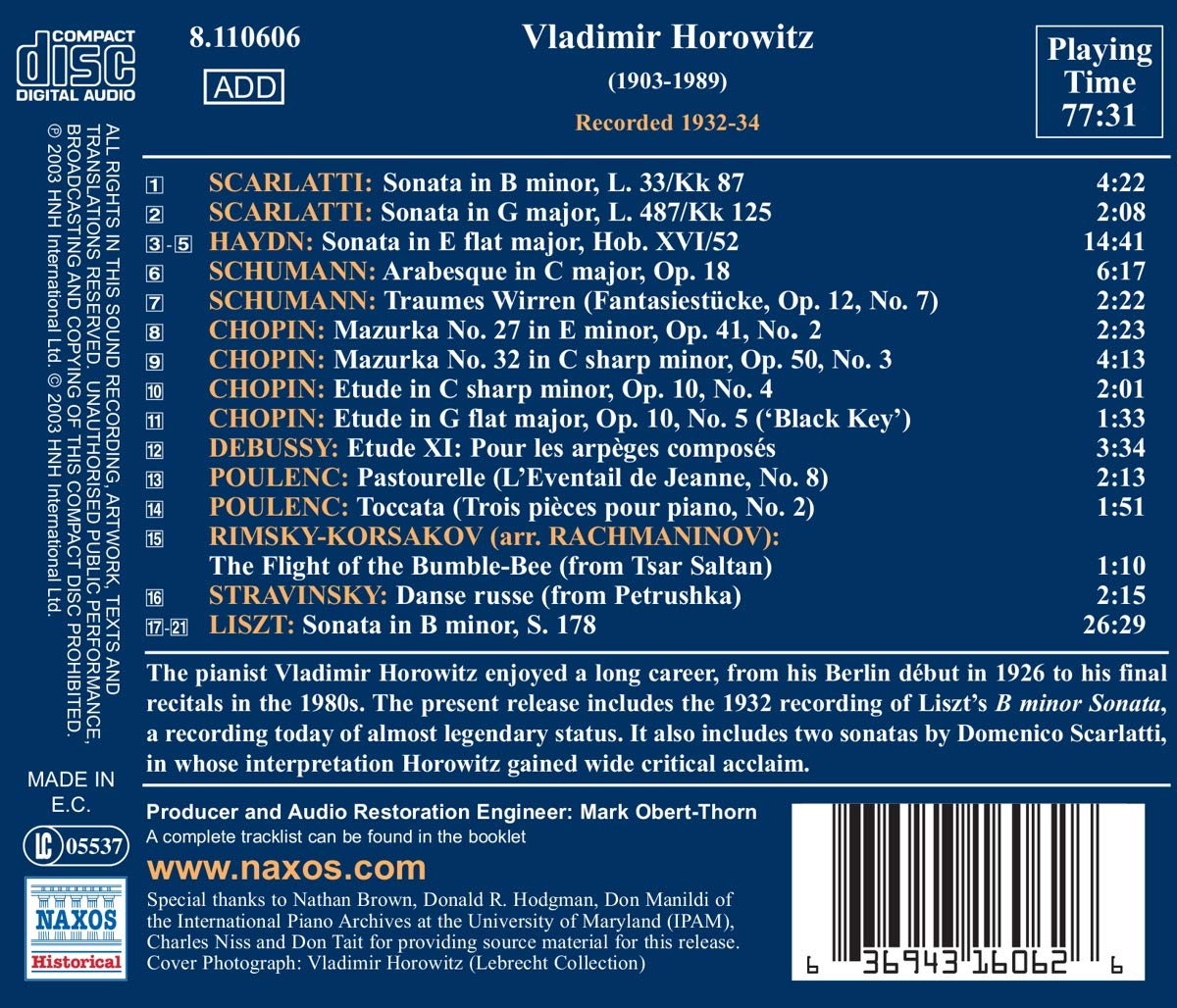 GREAT PIANISTS - HOROWITZ ( 1932 - 34 ) - slide-1