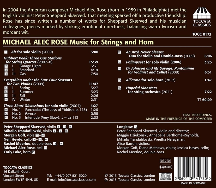 Rose: Chamber and Solo Works for Strings and Horn - slide-1