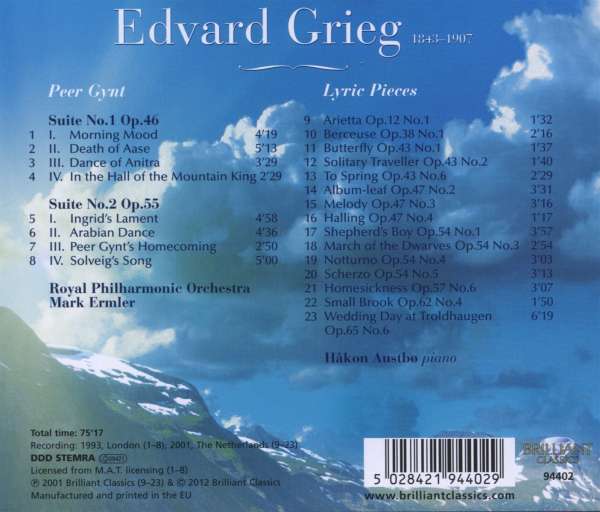 Grieg: Peer Gynt Suites and Lyric pieces - slide-1