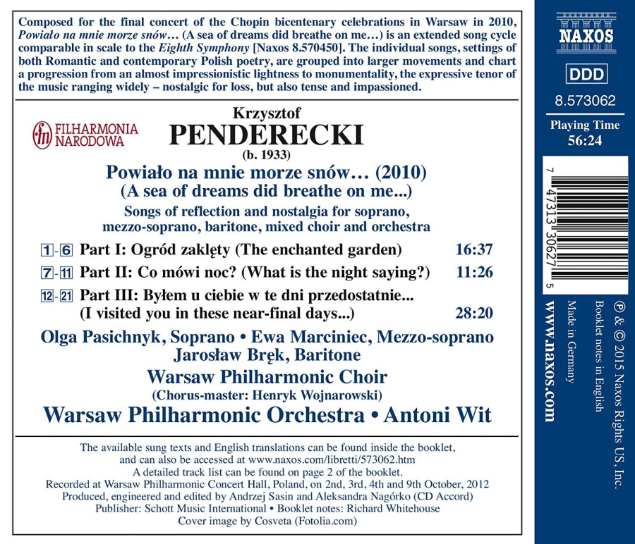 Penderecki : Powiało na mnie morze snów… - slide-1