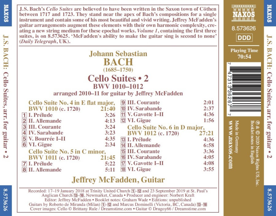 Bach: Cello Suites Vol. 2 arranged for guitar - slide-1