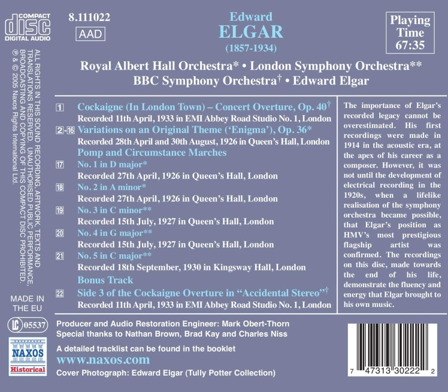 Elgar: Cockaigne Overture, Enigma Variations, Pomp and Circumstance Marches (1926-1933) - slide-1