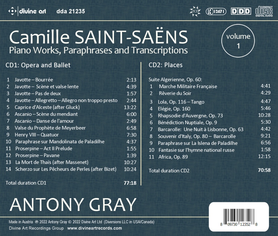 Saint-Saëns: Piano Works Vol. 1 - slide-1