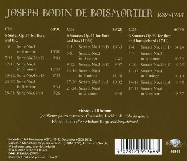 Boismortier: Sonatas Opp. 44 & 91; Suites Op.35 - slide-1