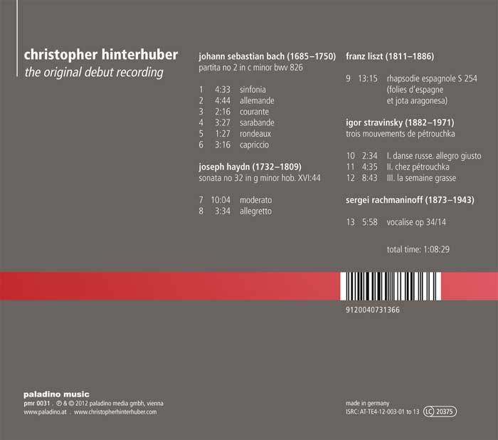 Christopher Hinterhuber: The Original Debut Recording - slide-1