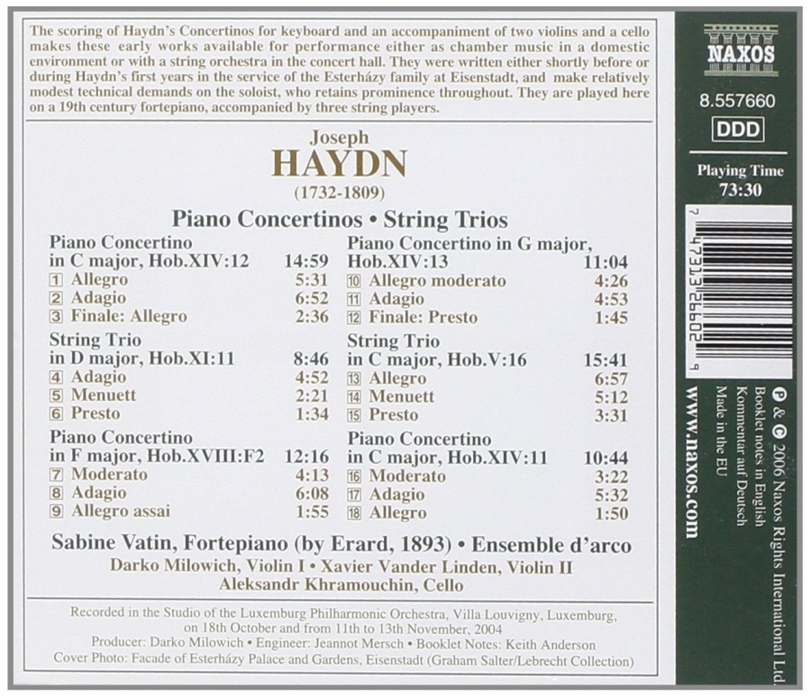 HAYDN: Keyboard Concertinos, String Trios - slide-1
