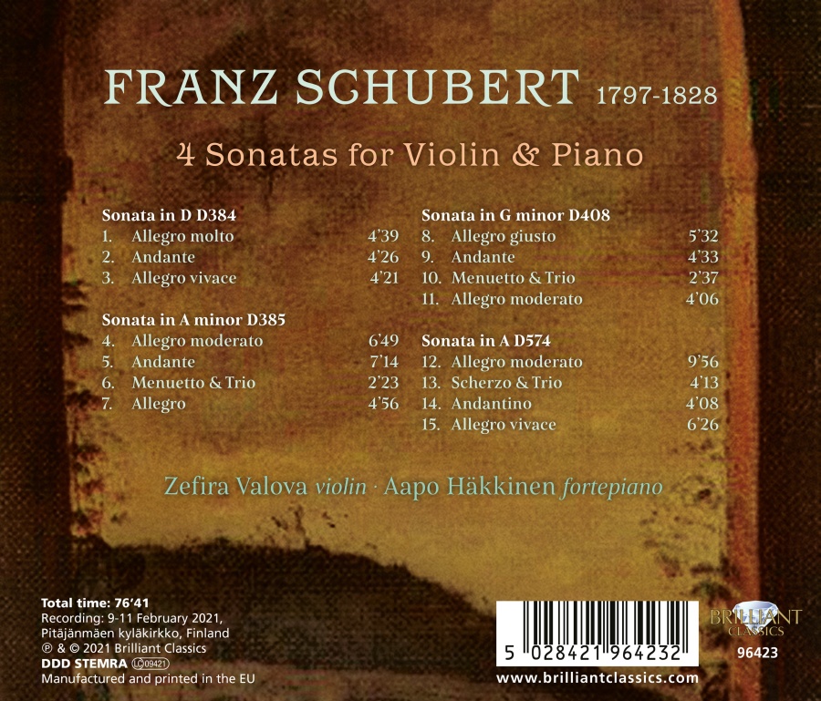 Schubert: 4 Sonatas for Violin & Piano - slide-1
