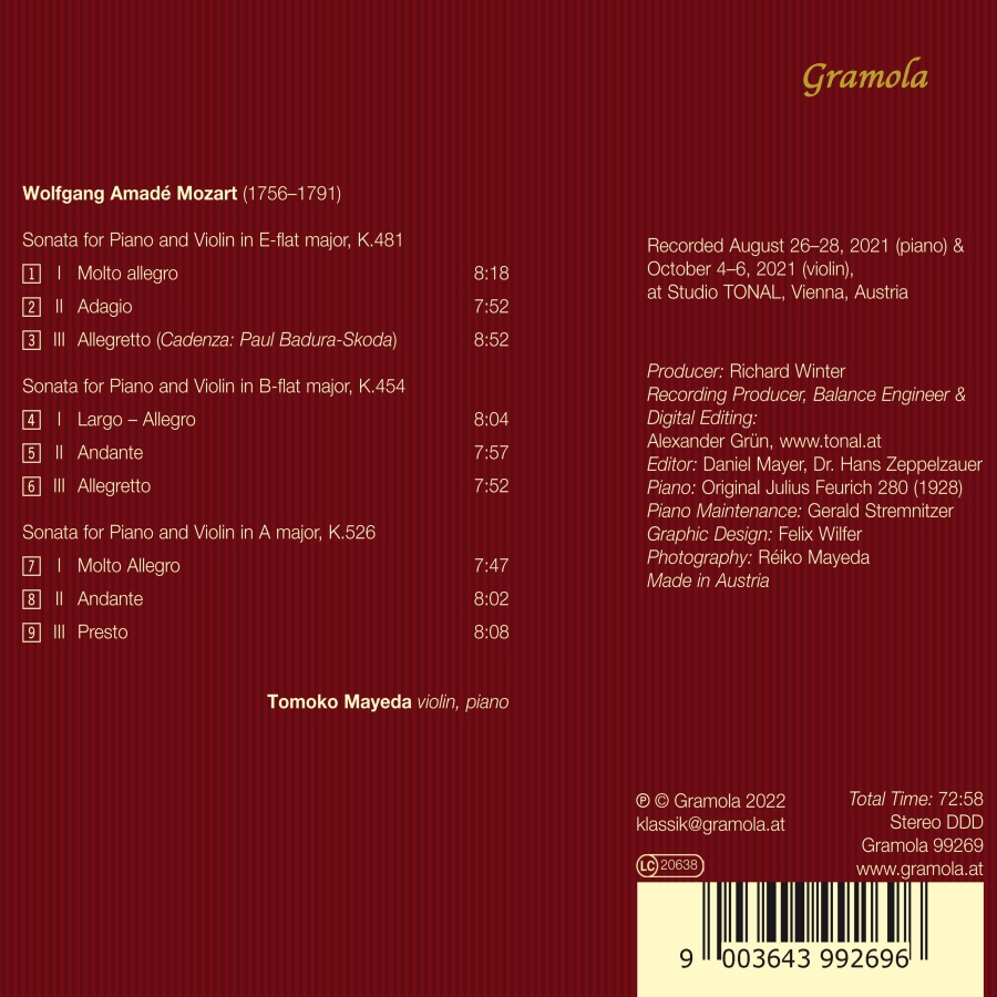 Mozart: The Late Viennese Violin Sonatas K454, K481, K526 - slide-1