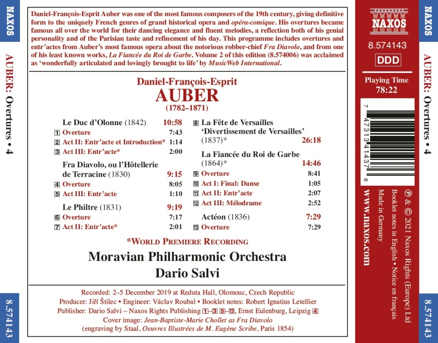 Auber: Overtures Vol. 4 - slide-1