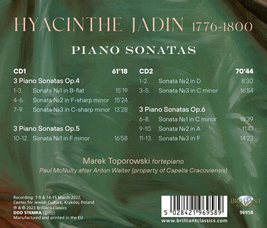 Jadin: Piano Sonatas Op .4−6 - slide-1