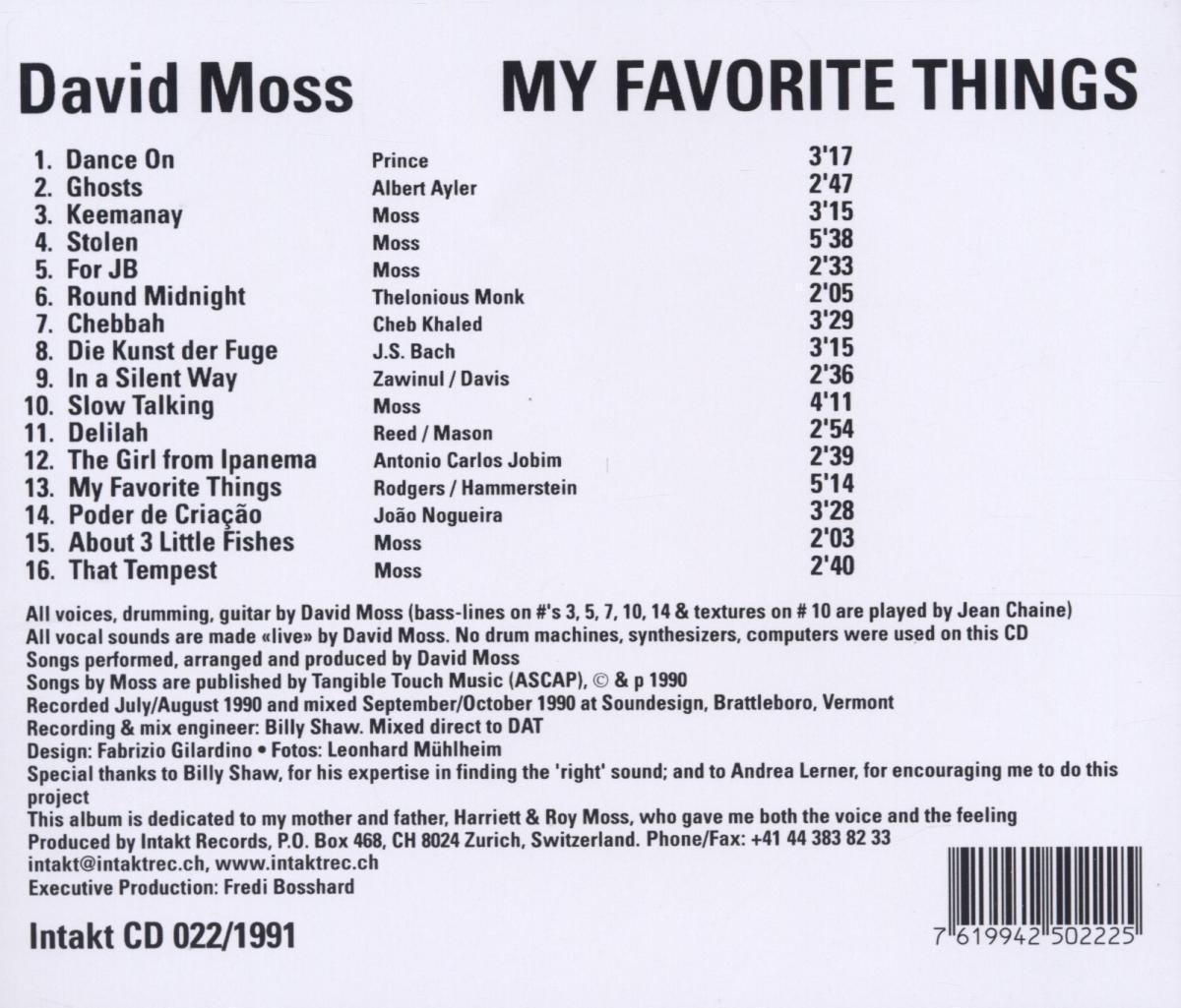 David Moss: My Favorite Things - slide-1