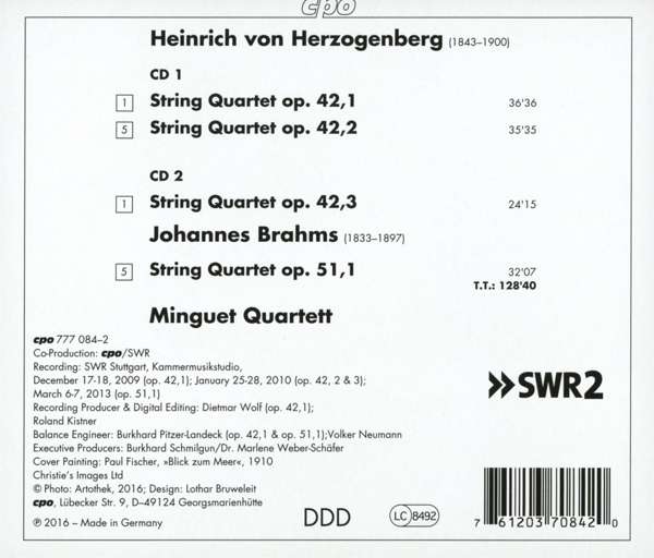 Herzogenberg: String Quartets op. 42 - slide-1