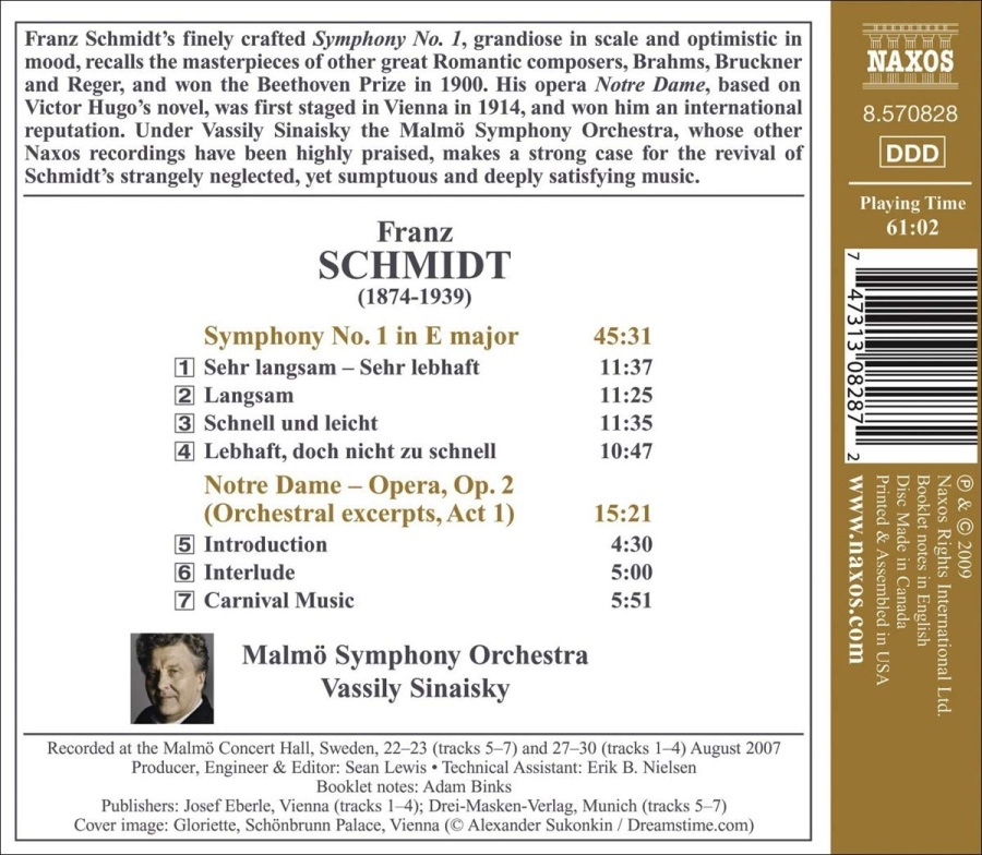 Schmidt: Symphony No. 1, Notre Dame Suite - slide-1