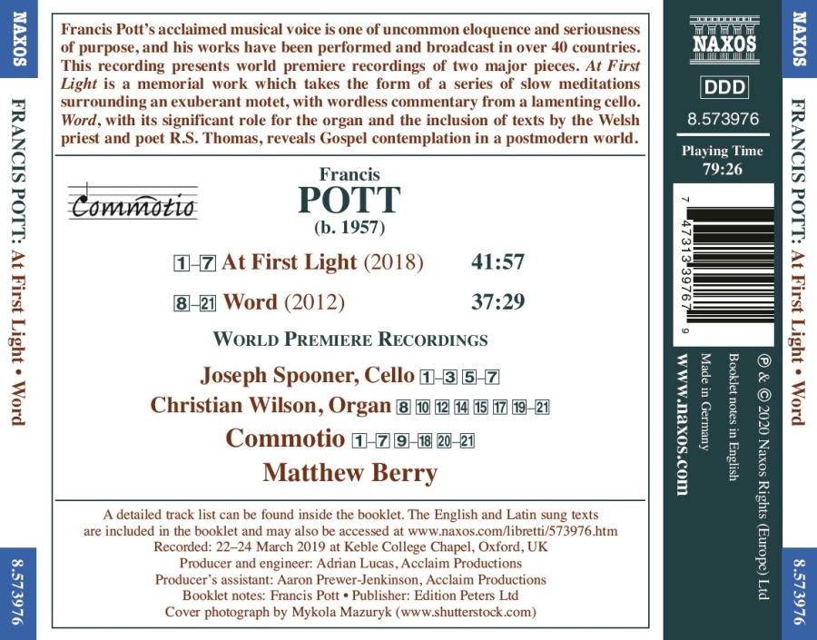 Pott: At First Light; Word - slide-1