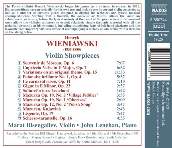 WIENIAWSKI: Violin Showpieces - slide-1