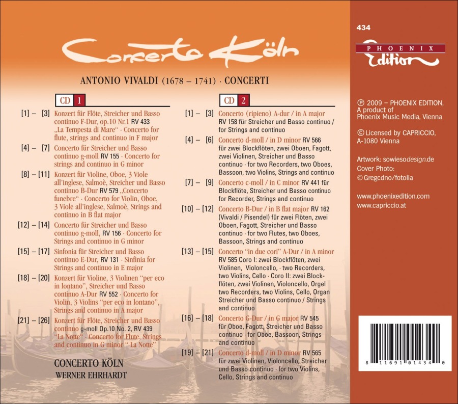 Vivaldi: Concerti, La Tempesta di Mare, La Notte, Concerto funebre (2 CD) - slide-1