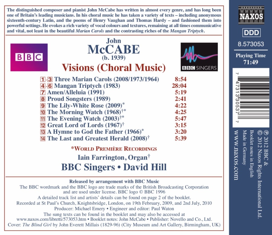 McCabe: Visions - Choral Music - slide-1