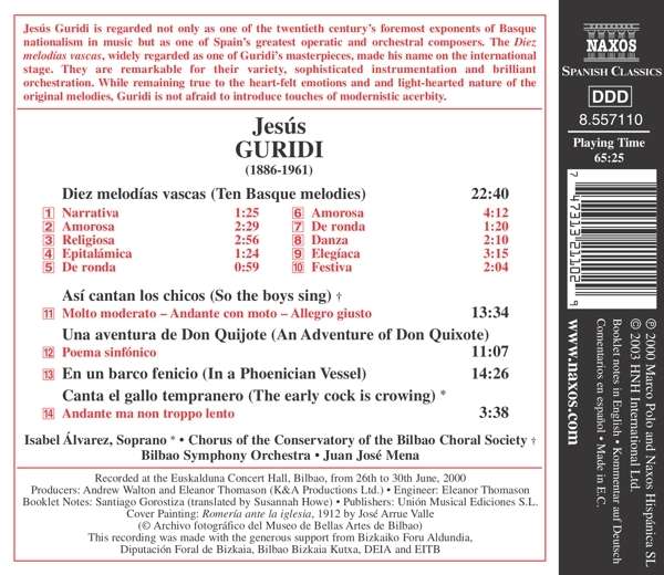 GURIDI: Ten Basque Melodies - slide-1