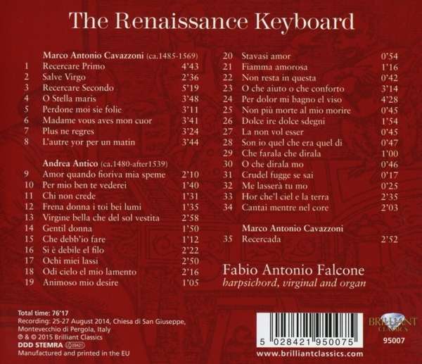Cavazzoni / Antico:The Renaissance Keyboard - slide-1