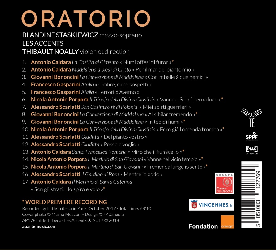 Oratorio - sacred works by Scarlatti; Porpora; Bononcini; Gasparini; … - slide-1