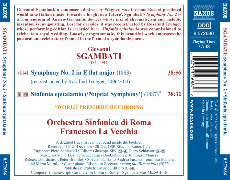 Sgambati: Symphony No. 2; Sinfonia epitalamio - slide-1