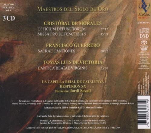 MORALES: Officium Defunctorum, Missa pro Defunctis, GUERRERO: Sacrae Cantiones, VICTORIA: Cantica Beatae Virginis - slide-1