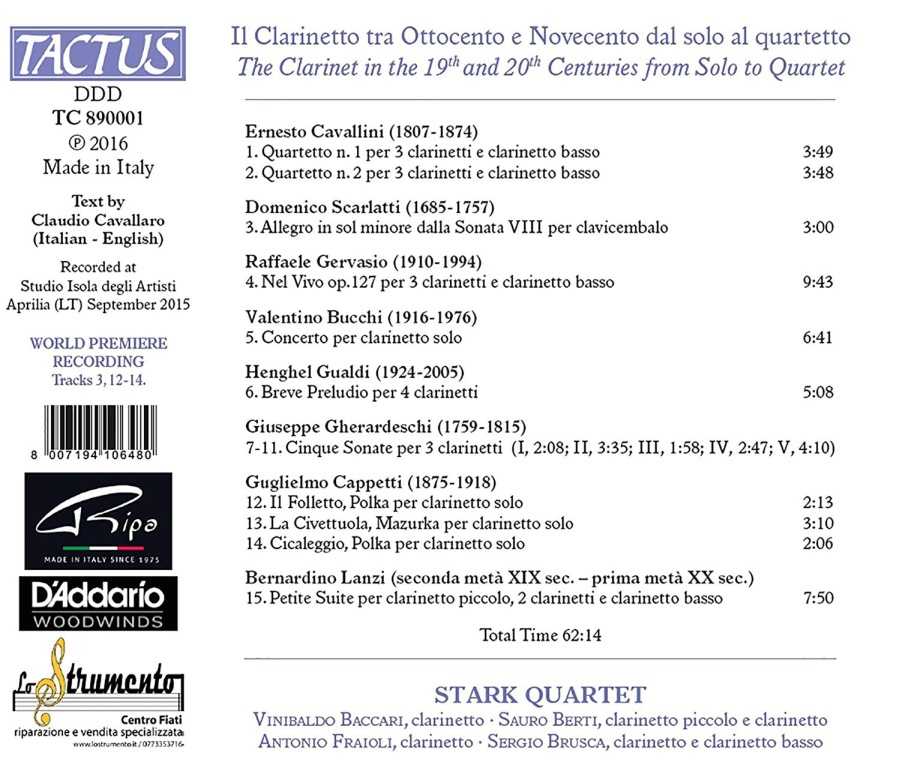 The Clarinet in the 19th and 20th Centuries from Solo to Quartet - slide-1
