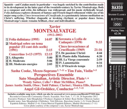 Montsalvatge: Madrigal, Cinco invocaciones, Folia daliniana - slide-1