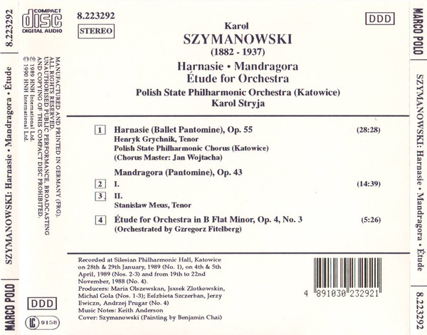 SZYMANOWSKI: Harnasie, Mandragora & Etude - slide-1