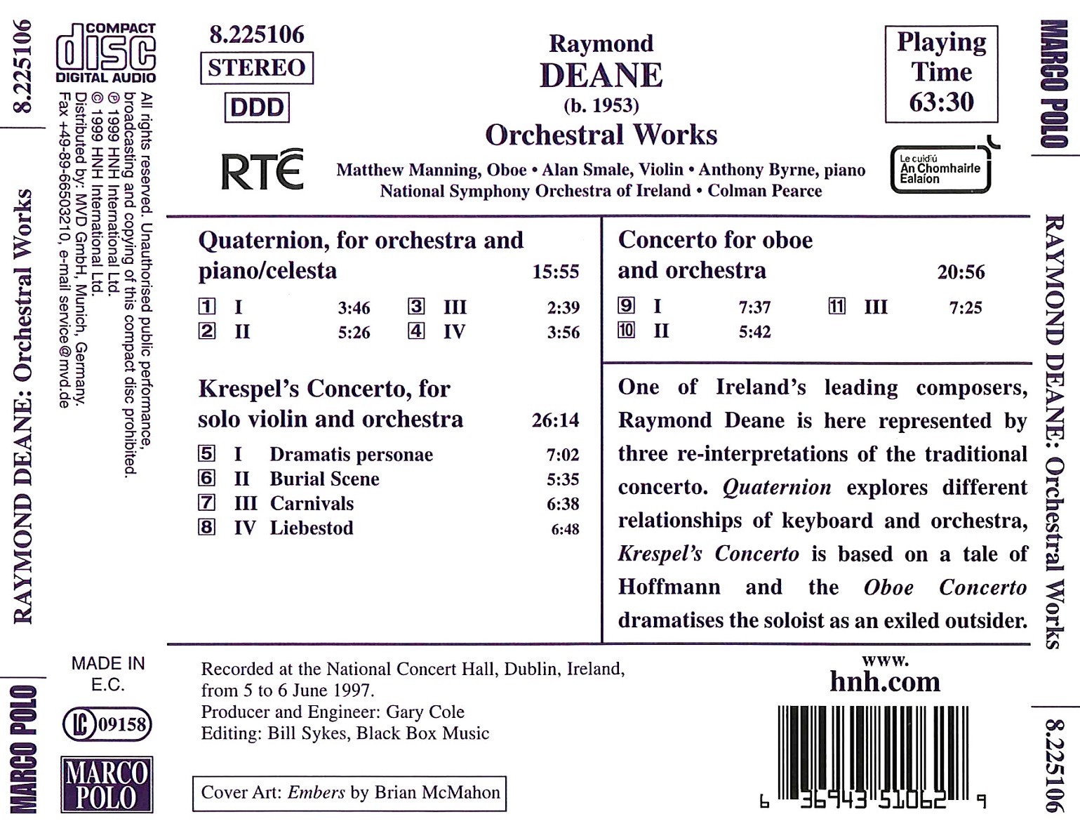 DEANE: Quaternion, Krespel's Concerto, Oboe Concerto - slide-1