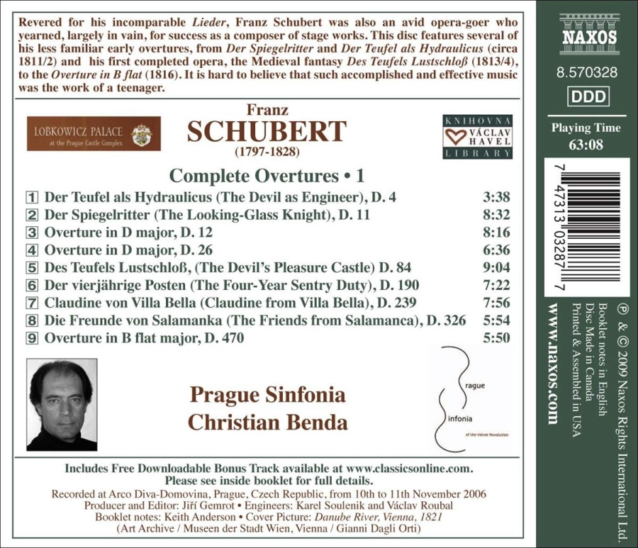 SCHUBERT: Complete Overtures Vol. 1 - slide-1