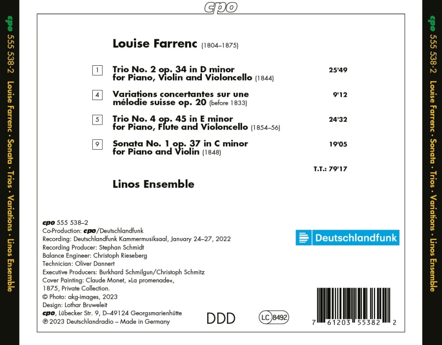 Farrenc: Piano Trios 2 & 4; Variations concertantes; Sonata - slide-1