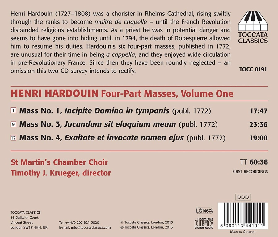 Hardouin: Complete Four-Part a cappella Masses Vol. 1 - slide-1